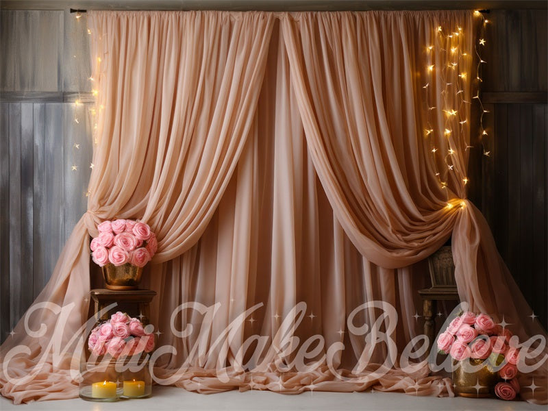 Kate Pink Curtain Backdrop Designed by Mini MakeBelieve