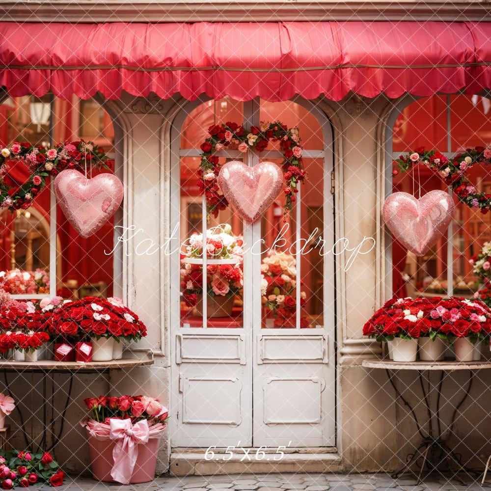 Kate Valentine's Day Rose Flower Shop Backdrop Designed by Chain Photography