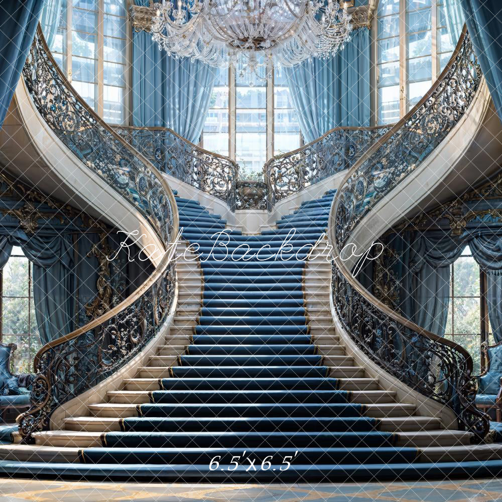 Kate Blue Luxury Staircase Wedding Backdrop Designed by Chain Photography -UK