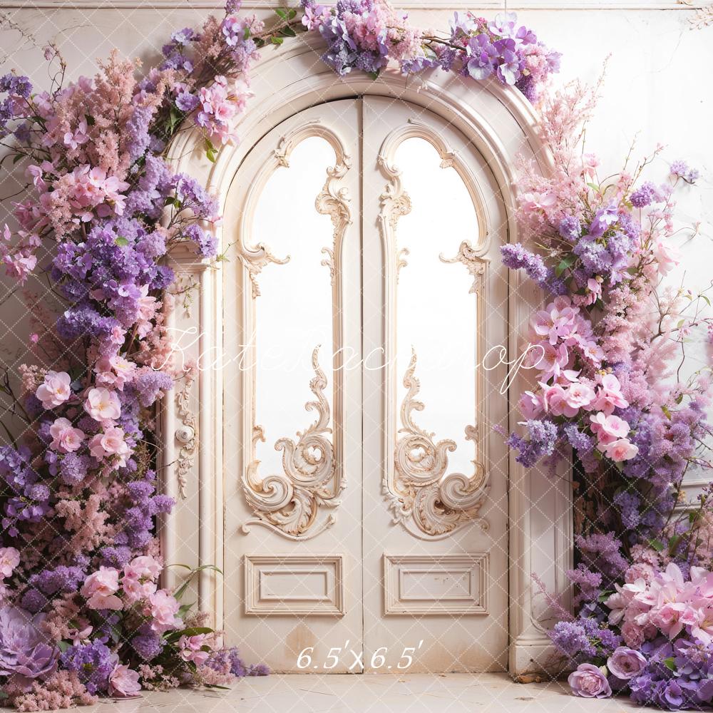 Kate Spring Flowers Retro Door Backdrop Designed by Emetselch