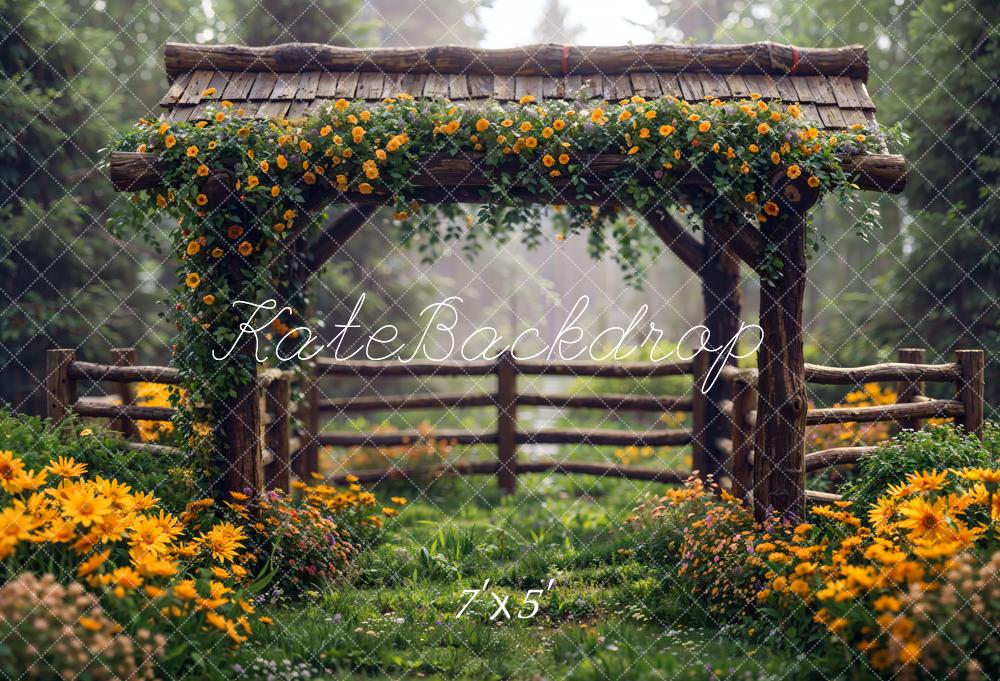 Kate Spring Flowers Fence Backdrop Designed by Chain Photography -UK