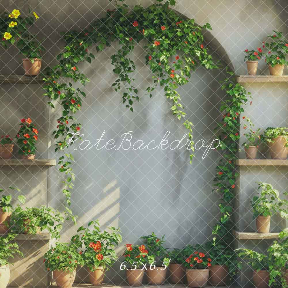 Kate Spring Green Plant Arch Wall Room Backdrop Designed by Emetselch