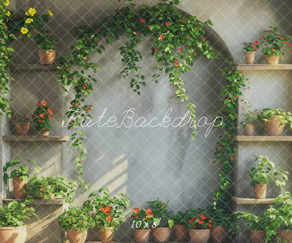 Kate Spring Green Plant Arch Wall Room Backdrop Designed by Emetselch