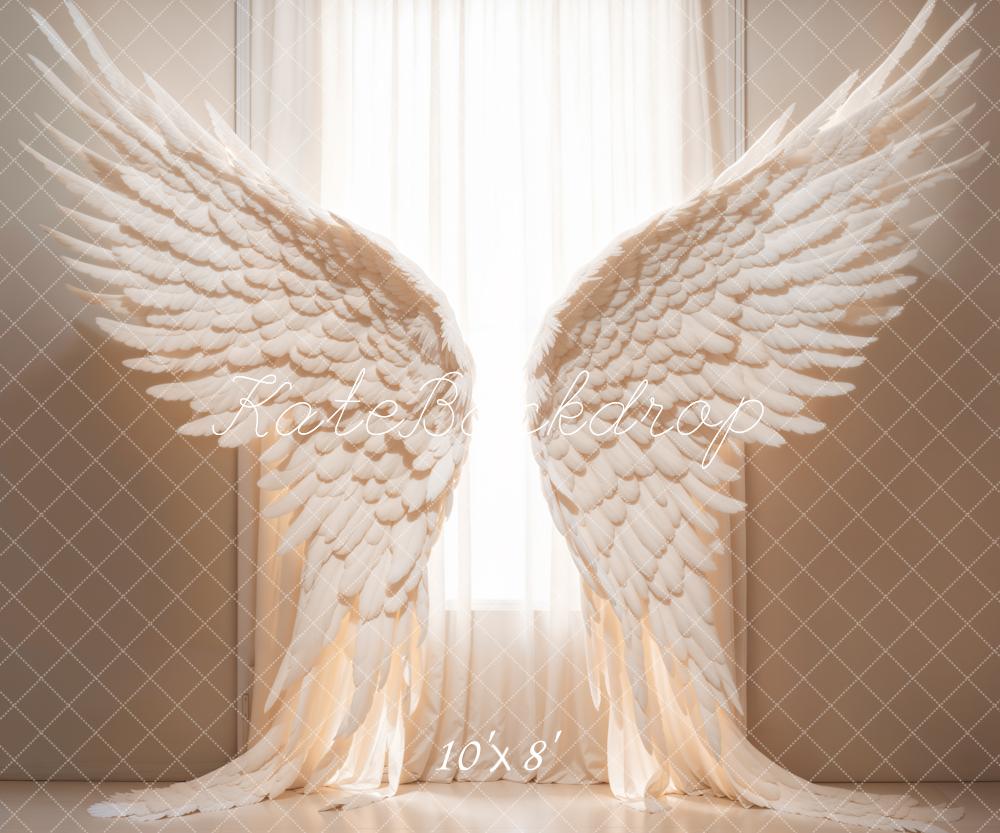 Kate White Angel Wing Curtains Backdrop Designed by Chain Photography