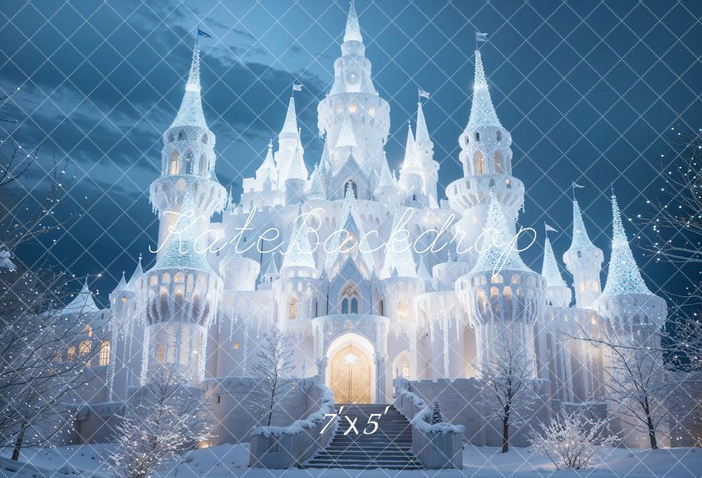 Kate Winter Ice and Snow World Castle Backdrop Designed by Chain Photography -UK