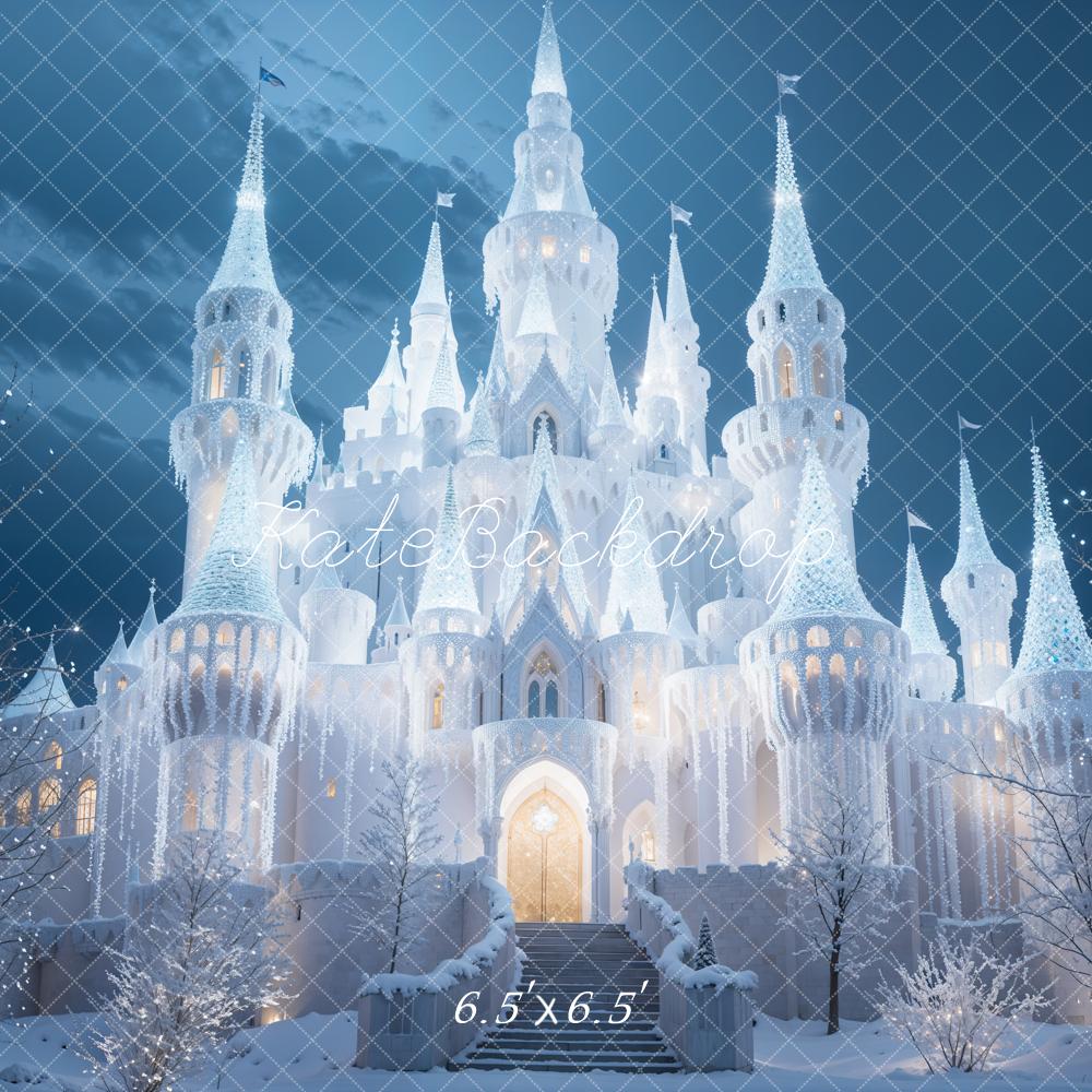 Kate Winter Ice and Snow World Castle Backdrop Designed by Chain Photography