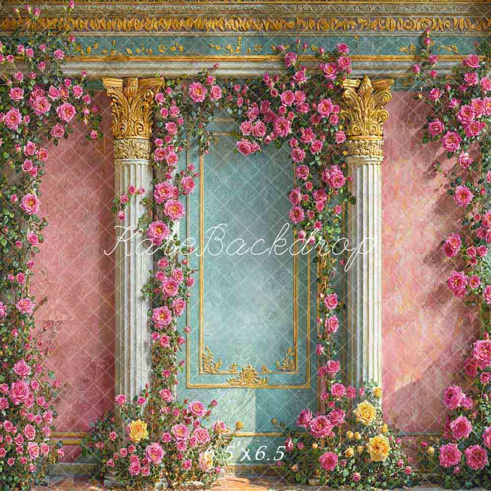 Kate Spring Flowers European Style Wall Backdrop Designed by Emetselch