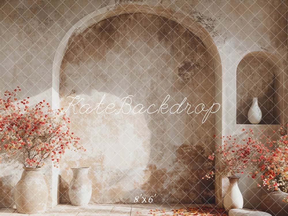 Kate Spring Flower Pot Arch Wall Backdrop Designed by Emetselch