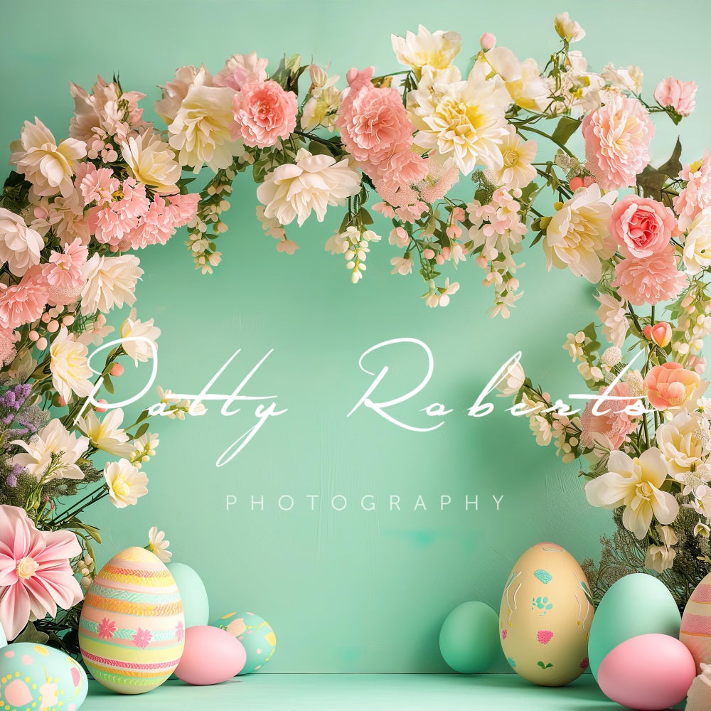 Kate Green Easter Flower Arch Backdrop Designed by Patty Robert