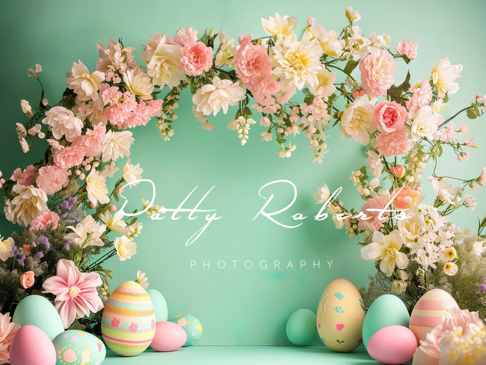 Kate Green Easter Flower Arch Backdrop Designed by Patty Robert