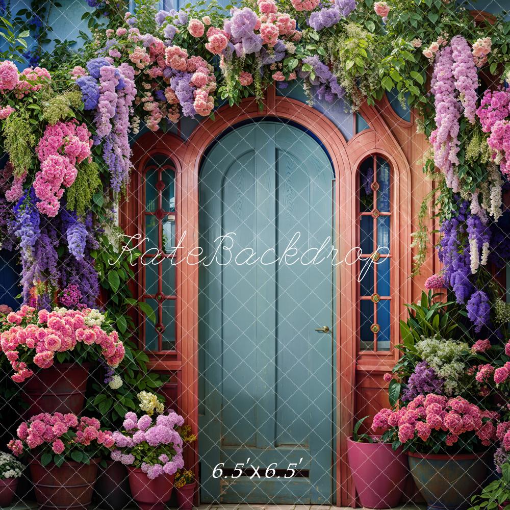 Kate Spring Flowers Front Door Backdrop Designed by Emetselch