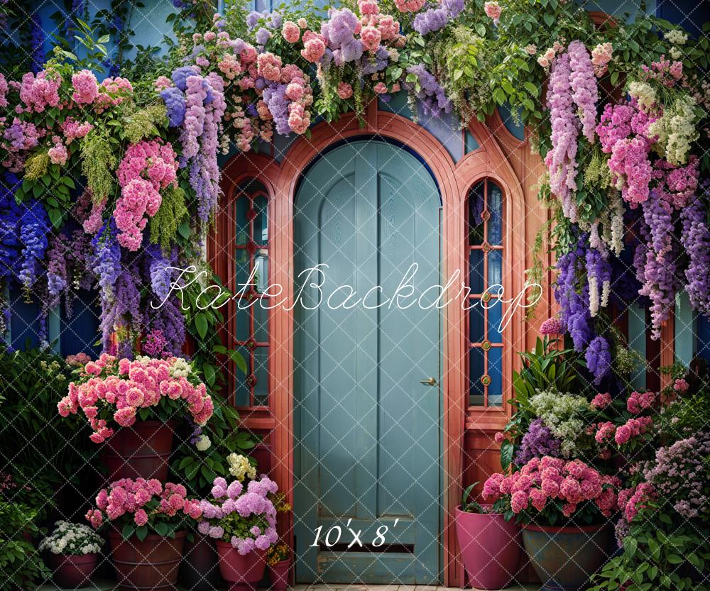 Kate Spring Flowers Front Door Backdrop Designed by Emetselch