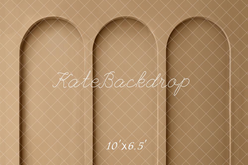 Kate Earthy Brown Modern Arch Backdrop Designed by Chain Photography