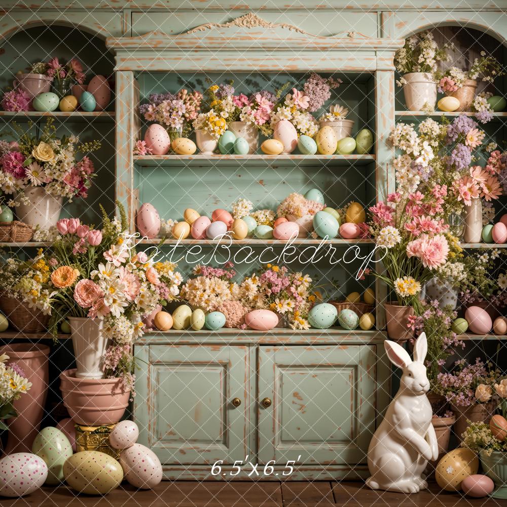 Kate Easter Eggs Flowers Rabbit Kitchen Backdrop Designed by Emetselch