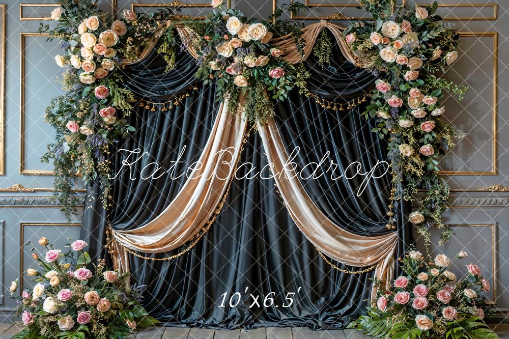 Kate Art Flower Curtain Retro Wall Backdrop Designed by Emetselch -UK