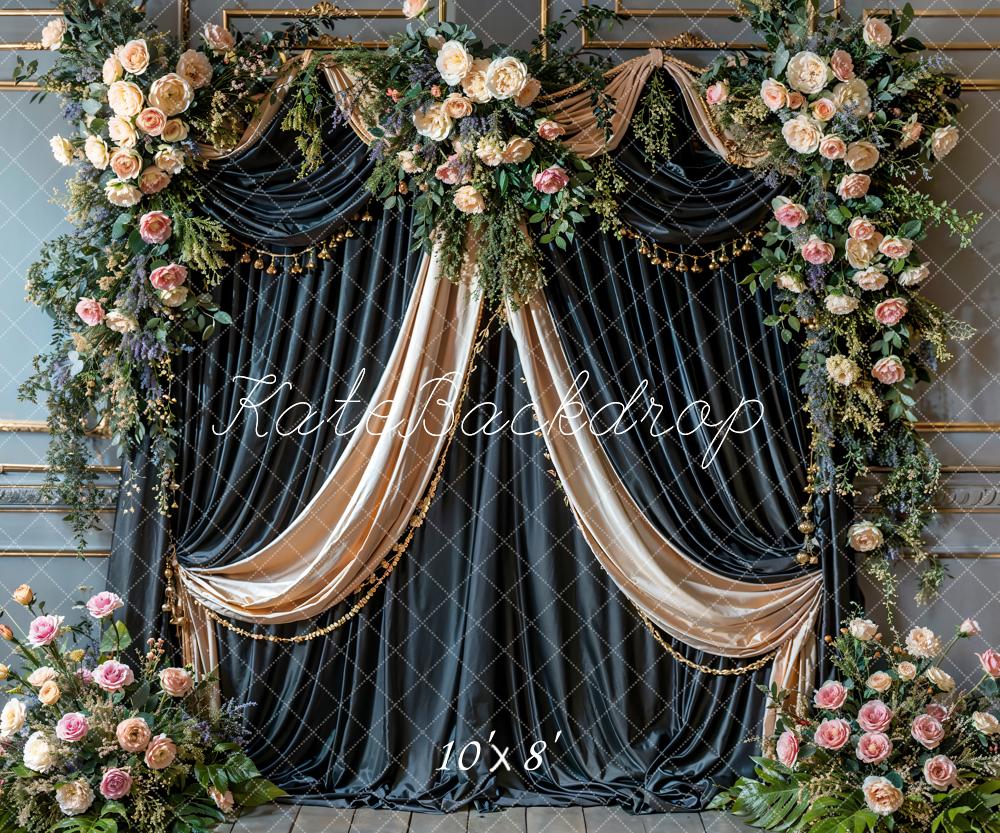 Kate Art Flower Curtain Retro Wall Backdrop Designed by Emetselch -UK