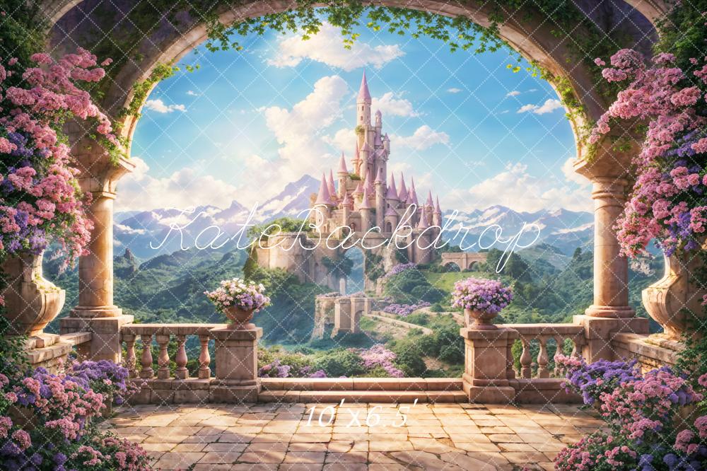 Kate Spring Flower Arch Windowsill Castle Backdrop Designed by Chain Photography -UK