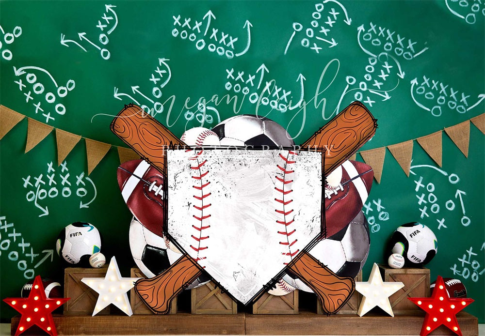Kate Sports Strategy Chalkboard Backdrop Designed by Megan Leigh Photography