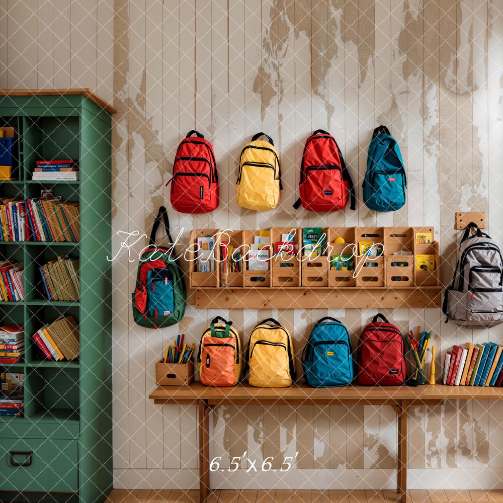 Kate Back to School Colorful Bags Backdrop Designed by Emetselch
