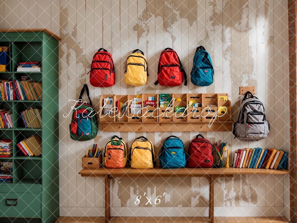 Kate Back to School Colorful Bags Backdrop Designed by Emetselch