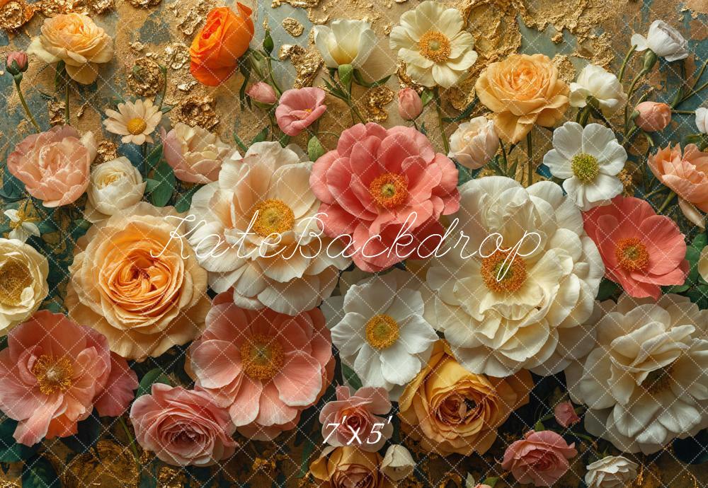 Kate Fine Art Colorful Flower Backdrop Designed by Emetselch