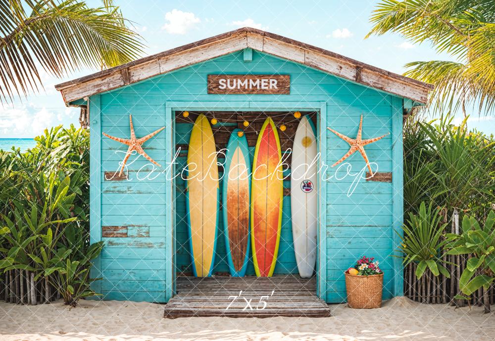 Kate Summer Beach Surfboard Shop Backdrop Designed by Chain Photography