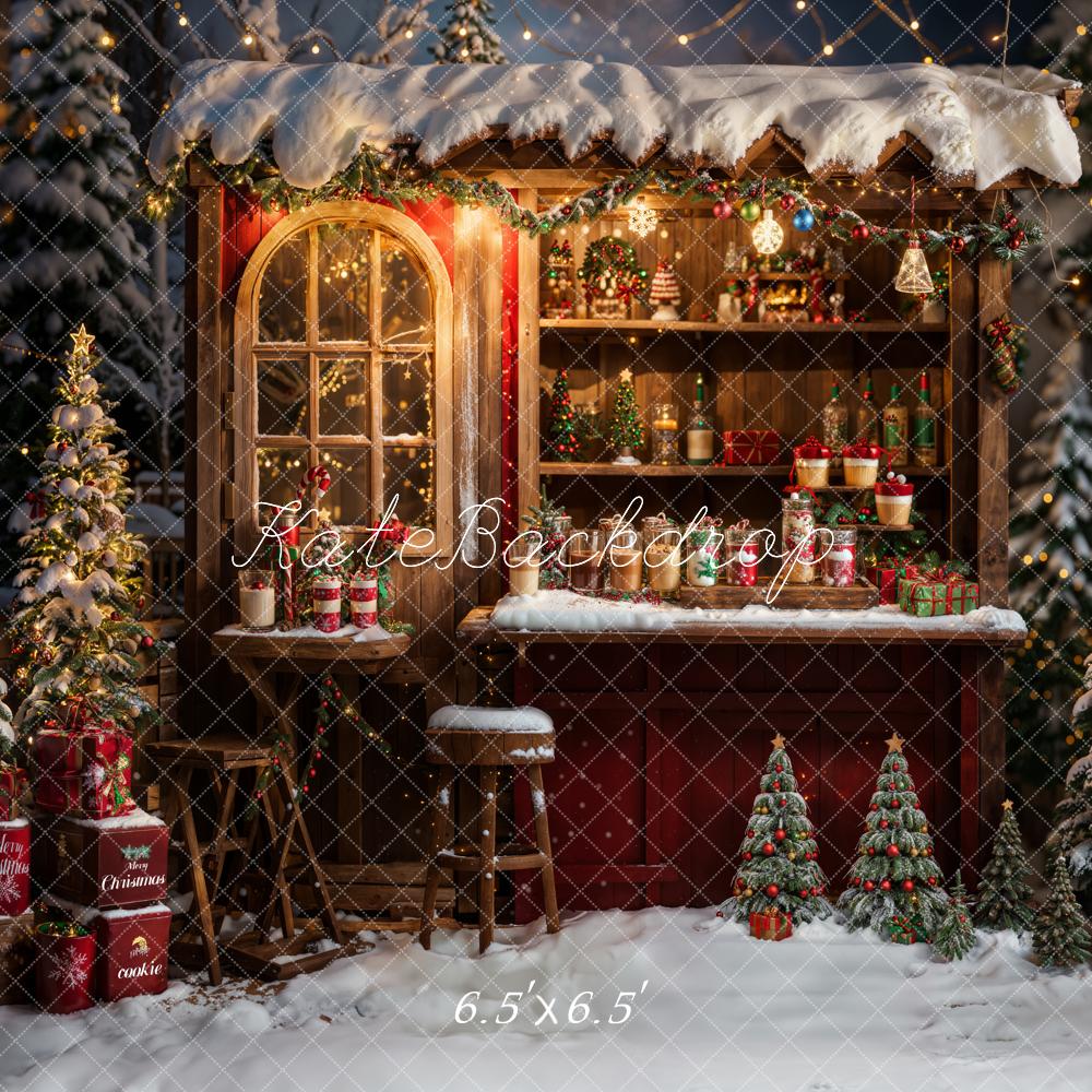 Kate Winter Christmas Dining Truck Backdrop Designed by Emetselch -UK