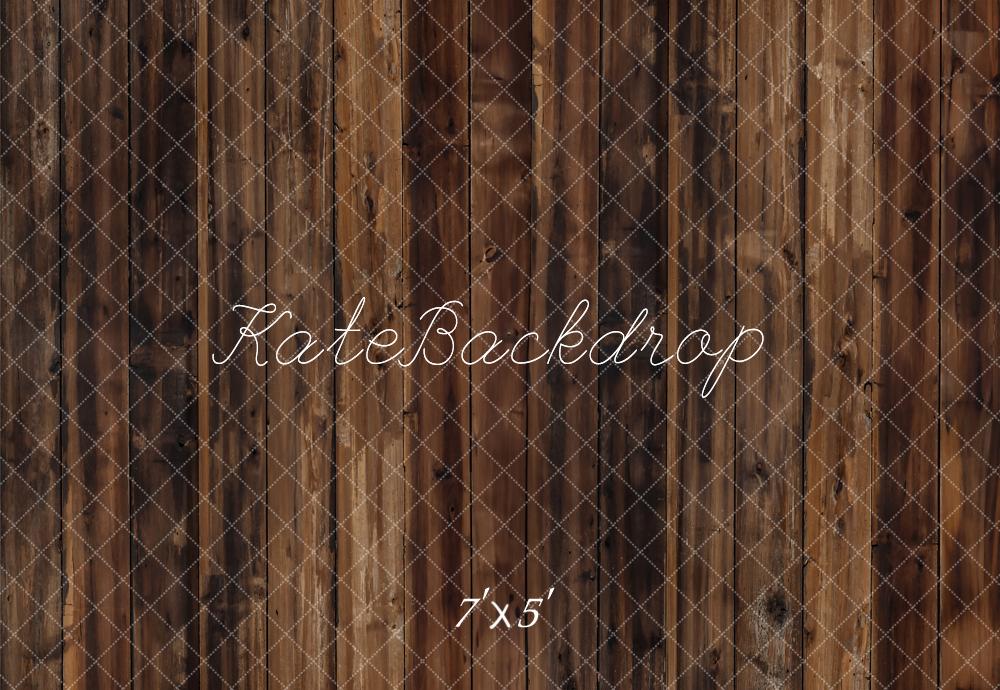 Kate Dark Brown Old Wooden Floor Backdrop Designed by Kate Image -UK