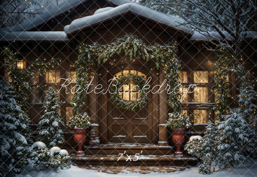 On Sale Kate Winter Night Christmas Cabin Backdrop Designed by Chain Photography -UK