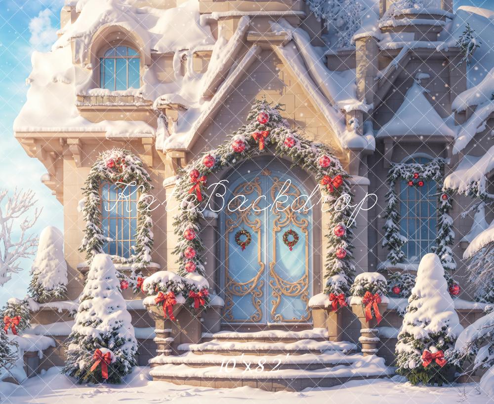 On Sale Kate Winter Fantasy Christmas Snow Cottage Backdrop Designed by Chain Photography -UK