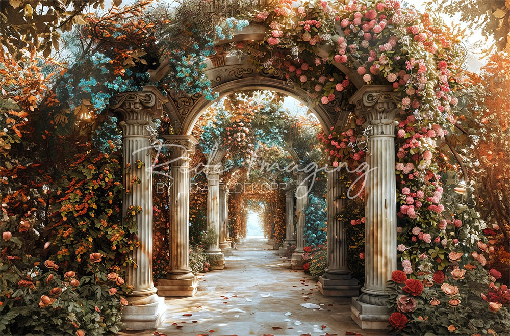 On Sale Kate Summer Fine Art Flower Vintage Building Arch Backdrop Designed by Lidia Redekopp -UK
