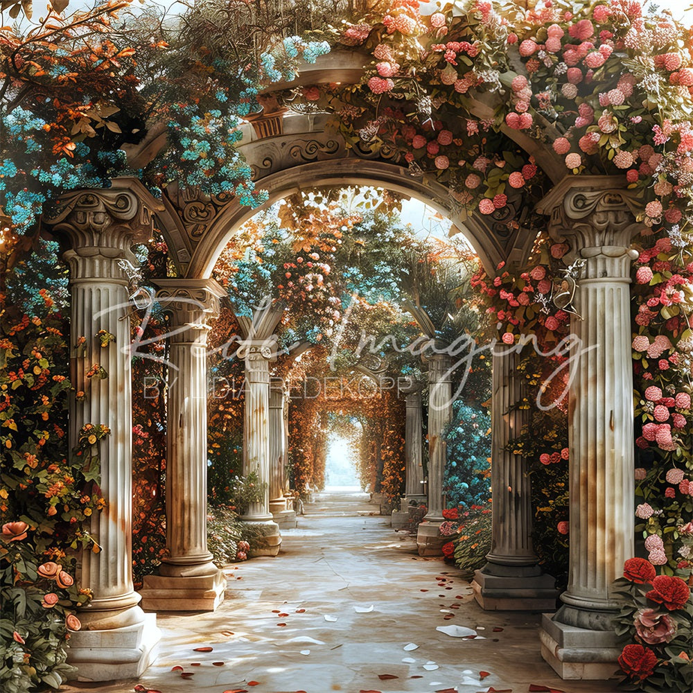 On Sale Kate Summer Fine Art Flower Vintage Building Arch Backdrop Designed by Lidia Redekopp -UK