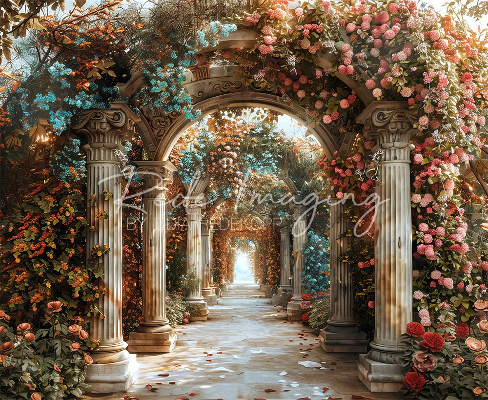 On Sale Kate Summer Fine Art Flower Vintage Building Arch Backdrop Designed by Lidia Redekopp -UK