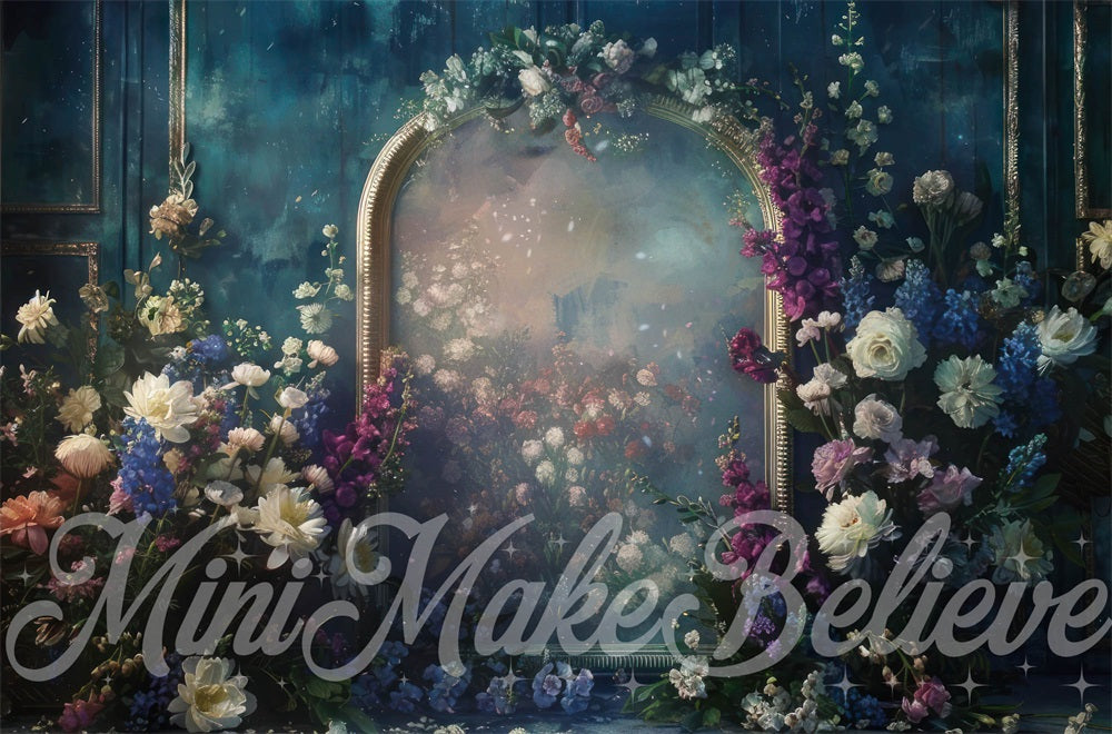 Kate Retro Fine Art Flower Abstract Arch Wall Backdrop Designed by Mini MakeBelieve -UK