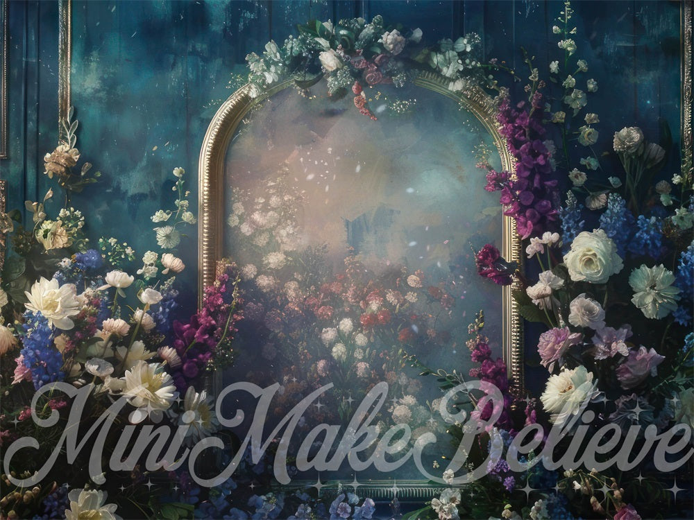 Kate Retro Fine Art Flower Abstract Arch Wall Backdrop Designed by Mini MakeBelieve -UK