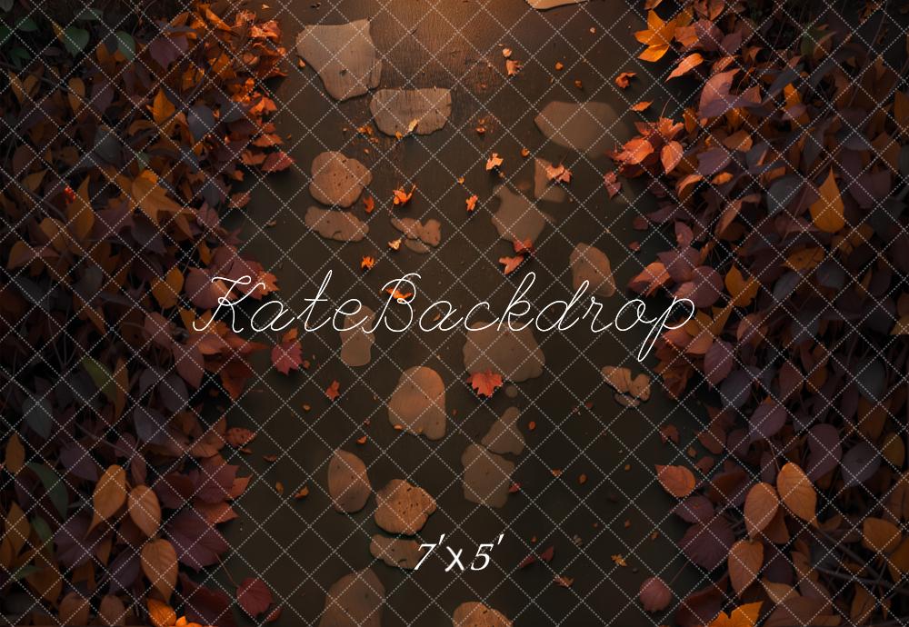 Kate Fallen Leaves Path Floor Backdrop Designed by Kate Image -UK