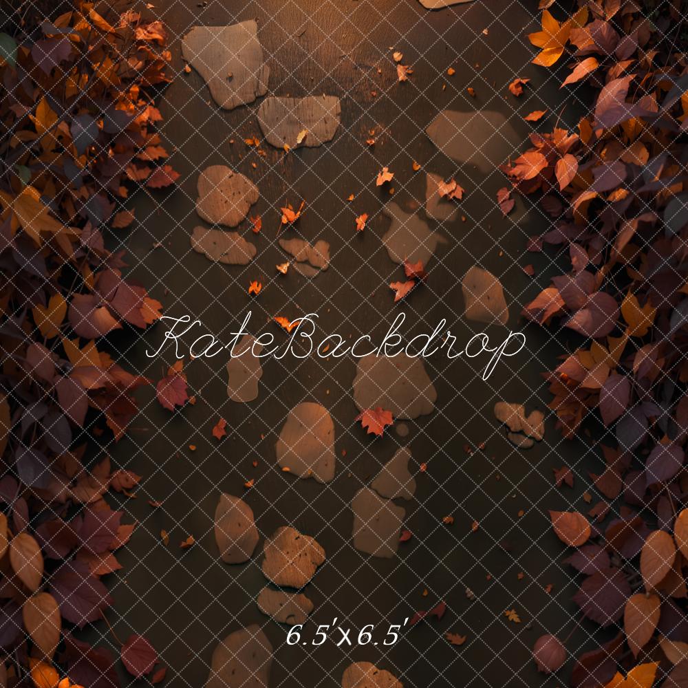 Kate Fallen Leaves Path Floor Backdrop Designed by Kate Image -UK
