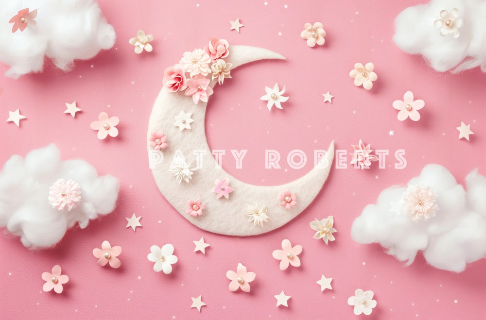 Kate Pink Moon And Flowers Backdrop Designed by Patty Robert -UK