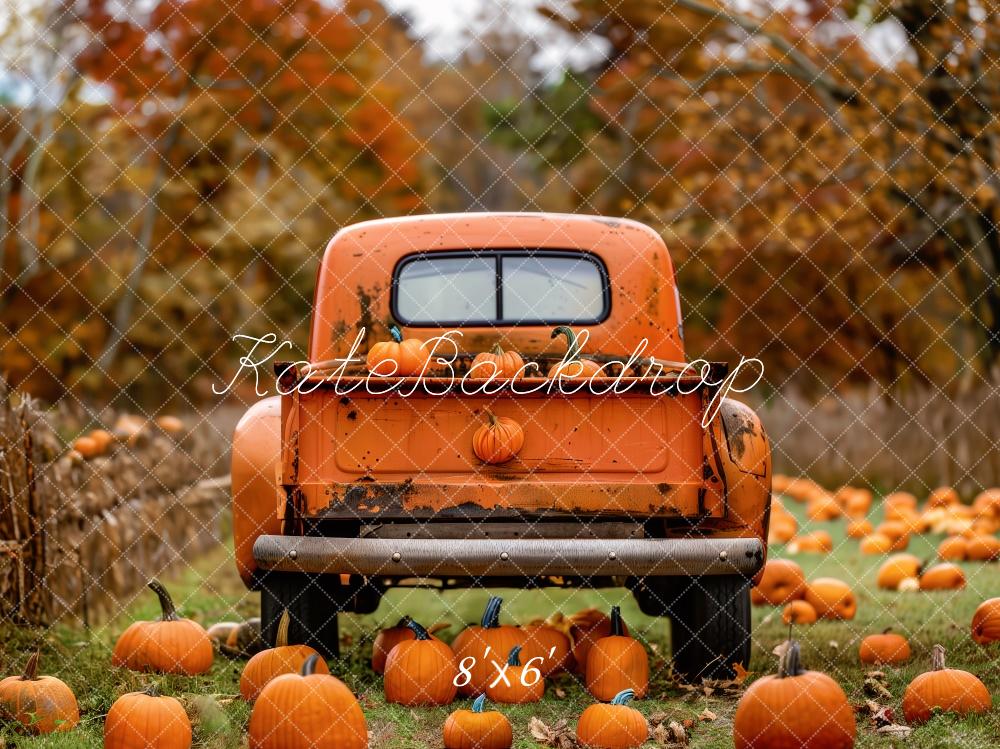 Kate Autumn Truck Pumpkin Patch Backdrop Designed by Patty Robert -UK