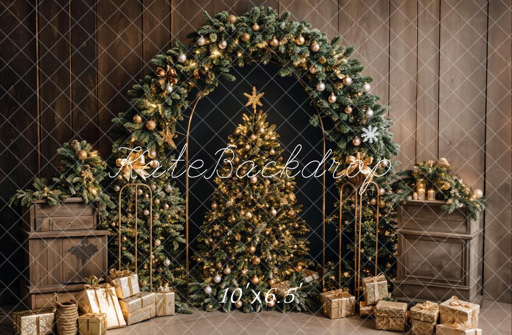 Kate Christmas Tree Arch Gifts Wood Wall Backdrop Designed by Emetselch -UK