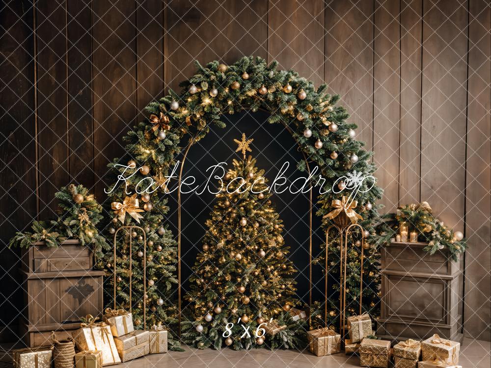 Kate Christmas Tree Arch Gifts Wood Wall Backdrop Designed by Emetselch -UK