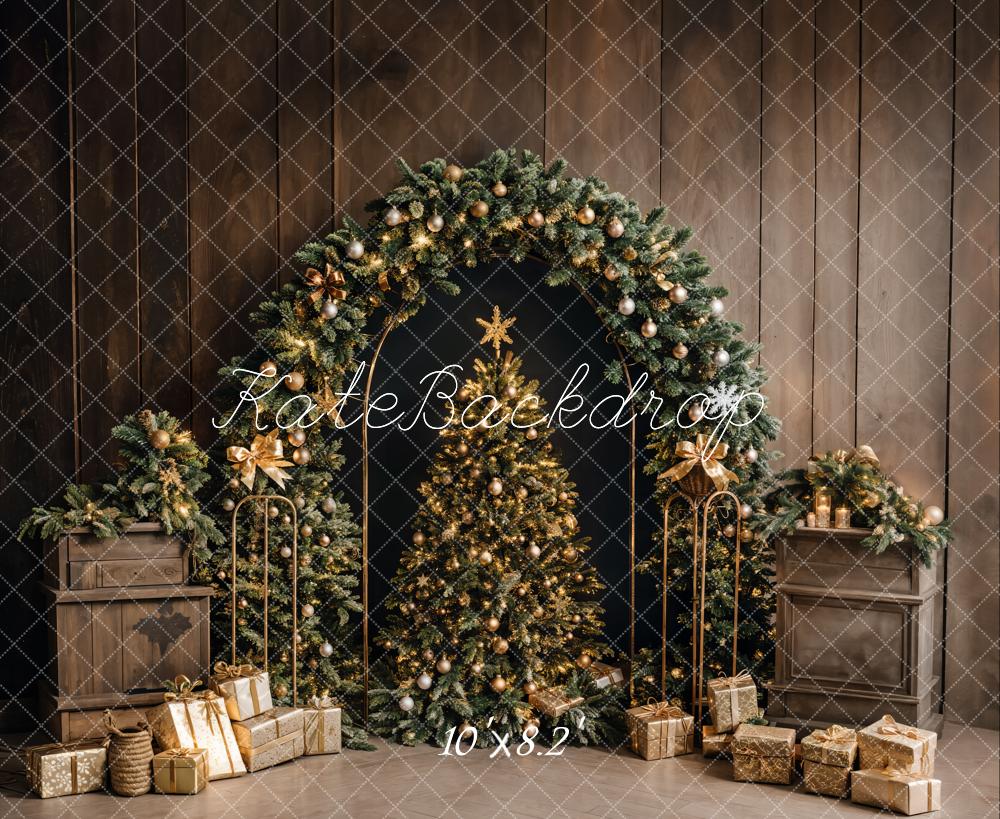 Kate Christmas Tree Arch Gifts Wood Wall Backdrop Designed by Emetselch -UK
