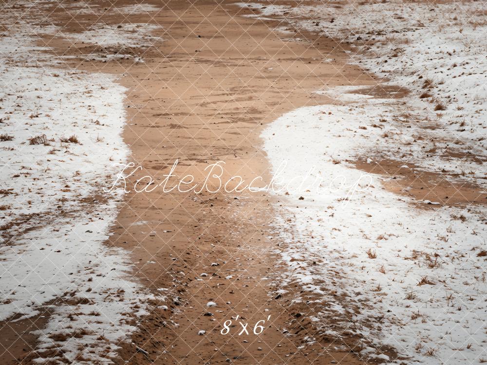 Kate Winter Snowy Path Floor Backdrop Designed by Emetselch -UK