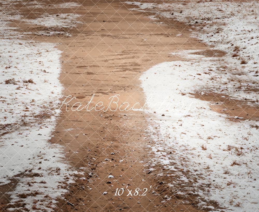 Kate Winter Snowy Path Floor Backdrop Designed by Emetselch -UK