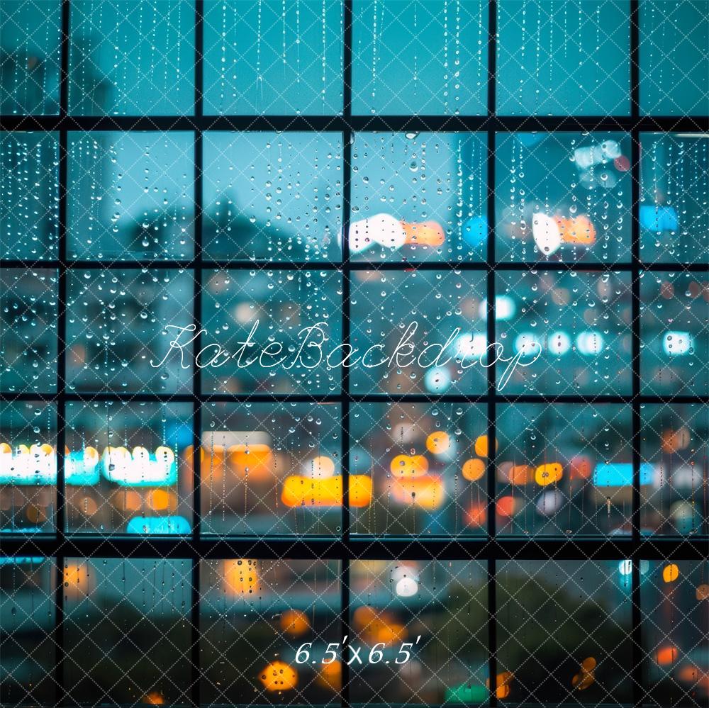 Kate Rainy Window Modern City Lights Backdrop Designed by Mini MakeBelieve -UK