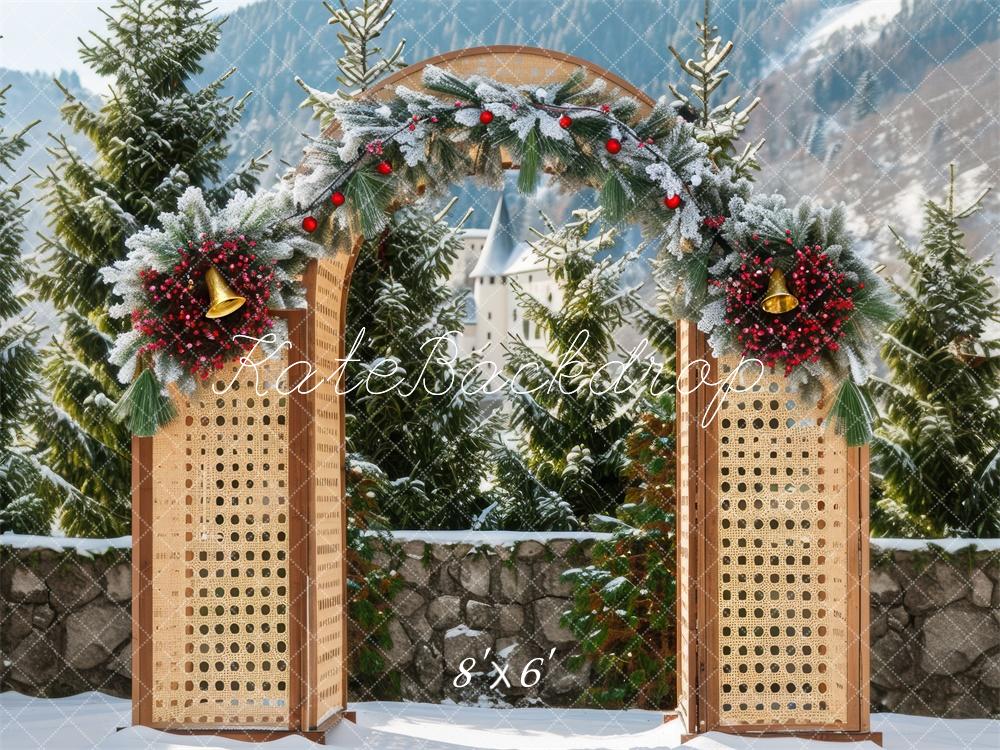 Kate Christmas Winter Wooden Arch Backdrop Designed by Mini MakeBelieve -UK