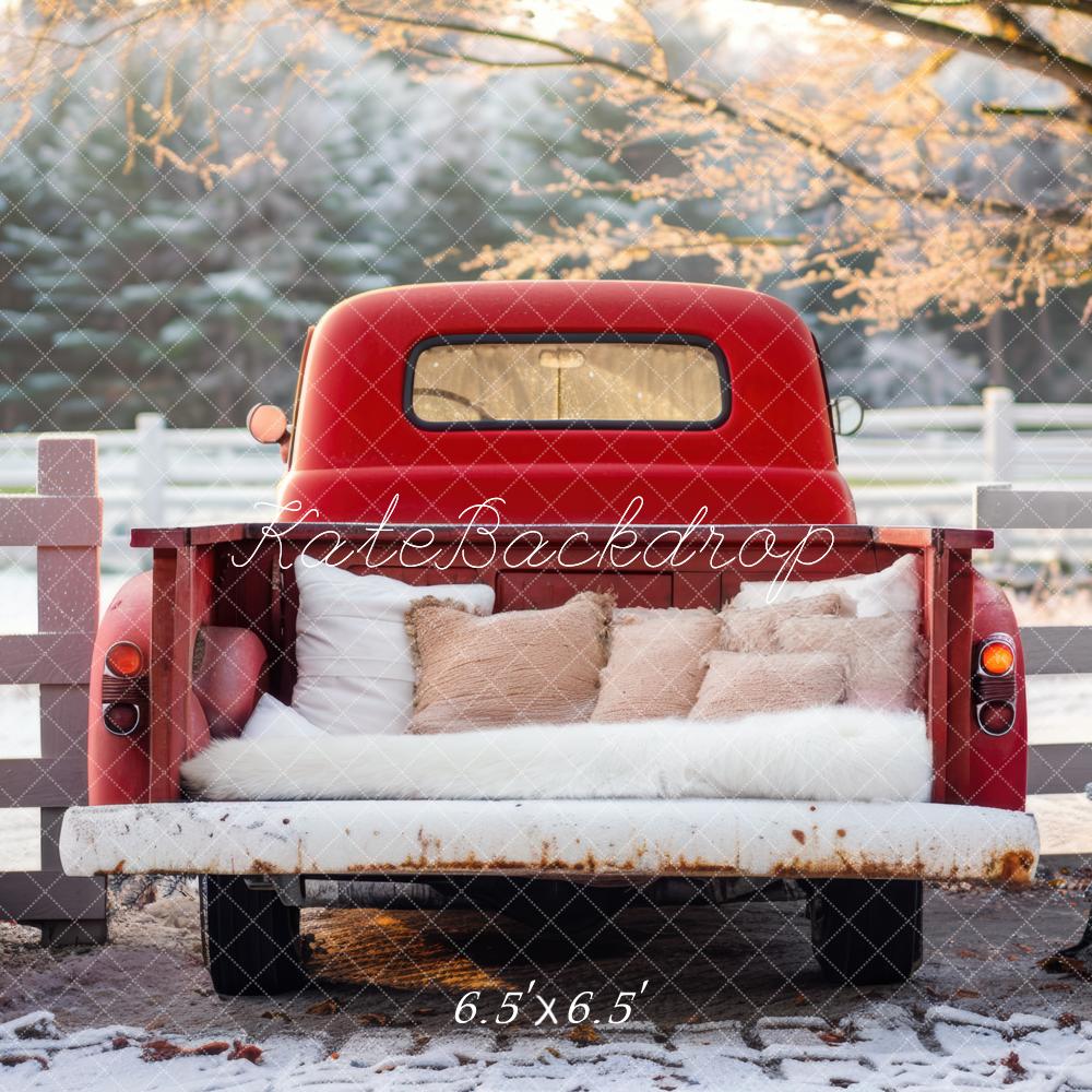 Kate Winter Red Back Truck Backdrop Designed by Mini MakeBelieve -UK