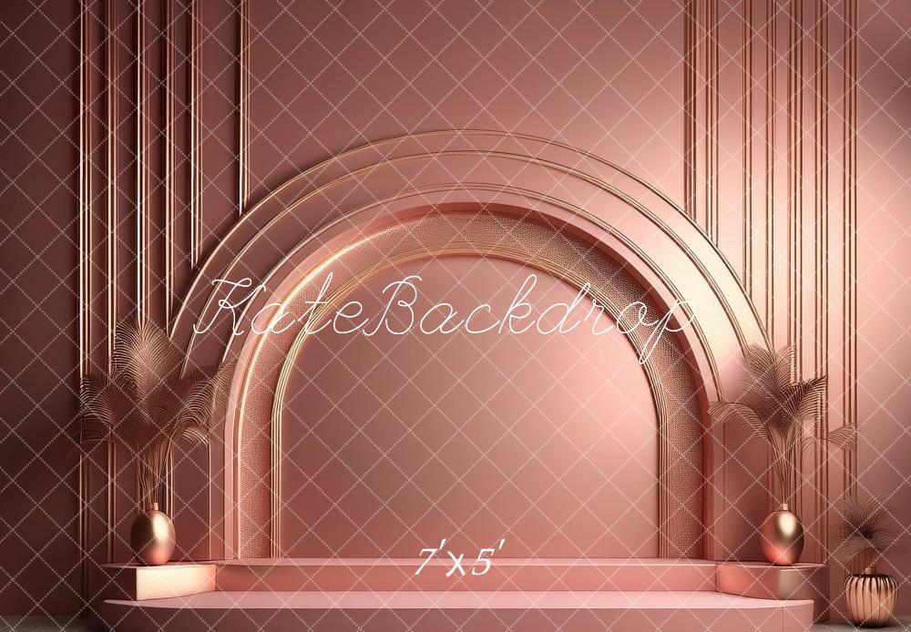 Kate Pink Arch Metallic Wedding Backdrop Designed by Megan Leigh Photography -UK