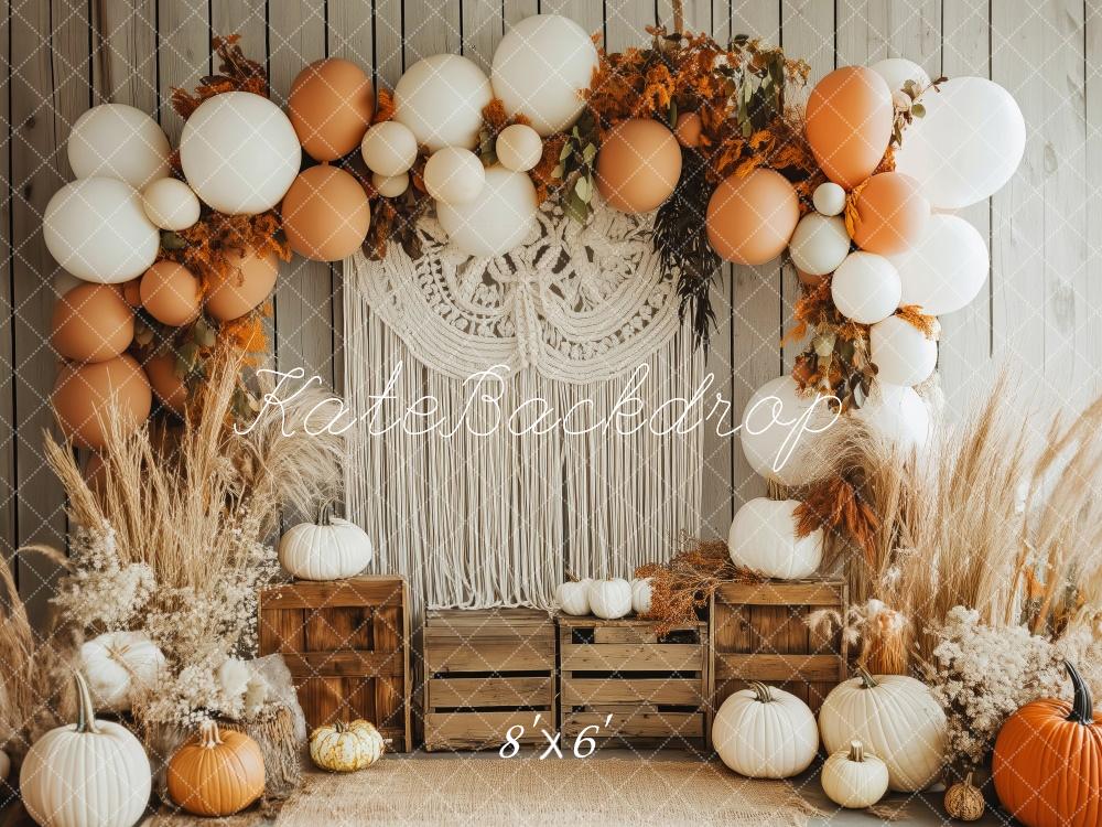 Kate Boho Autumn Pumpkin Balloon Backdrop Designed by Patty Robert -UK