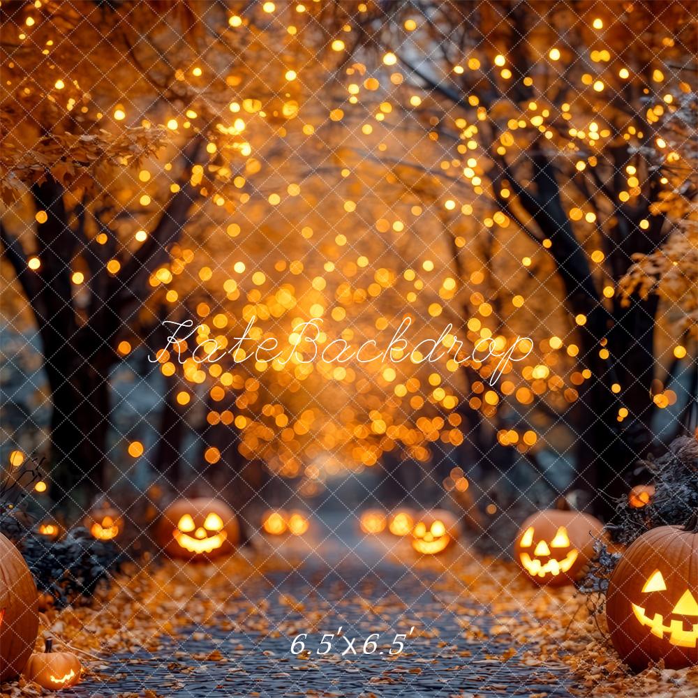 On Sale Kate Halloween Pumpkin Lights Path Backdrop Designed by Mini MakeBelieve -UK